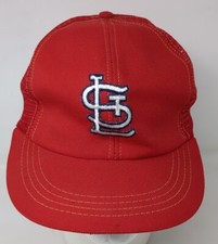 Vintage St Louis Cardinals Snapback Trucker Mesh Hat Baseball Cap Red ANNCO USA