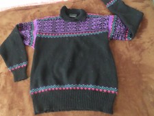 Vintage Demetre Ski Sweater snowflake multicolor rare ladies large