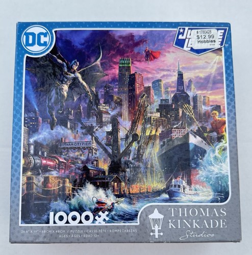 Neu Thomas Kinkade Studios Justice League 1000-teiliges Puzzle Batman Super