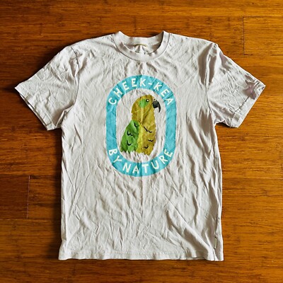 Kathmandu Cheek-Kea by Nature Parrot Art by Kea Purple Grey Blue Tee T-Shirt XS