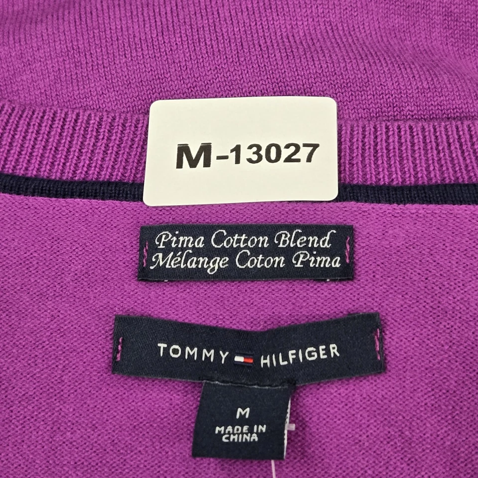 Tommy Hilfiger Mujer Suéter M Púrpura Algodón Nylon Pima Manga Larga Nuevo con Etiquetas Foto 2 de 4
