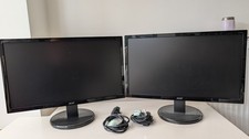 2 Acer K222HQL 21.5 inch VGA DVI-D 1920x1080 Monitors With Stands