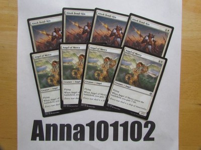 Ainok Bond Kin x4 AND Angel of Mercy Creature 4x Iconic Masters White COM MTG