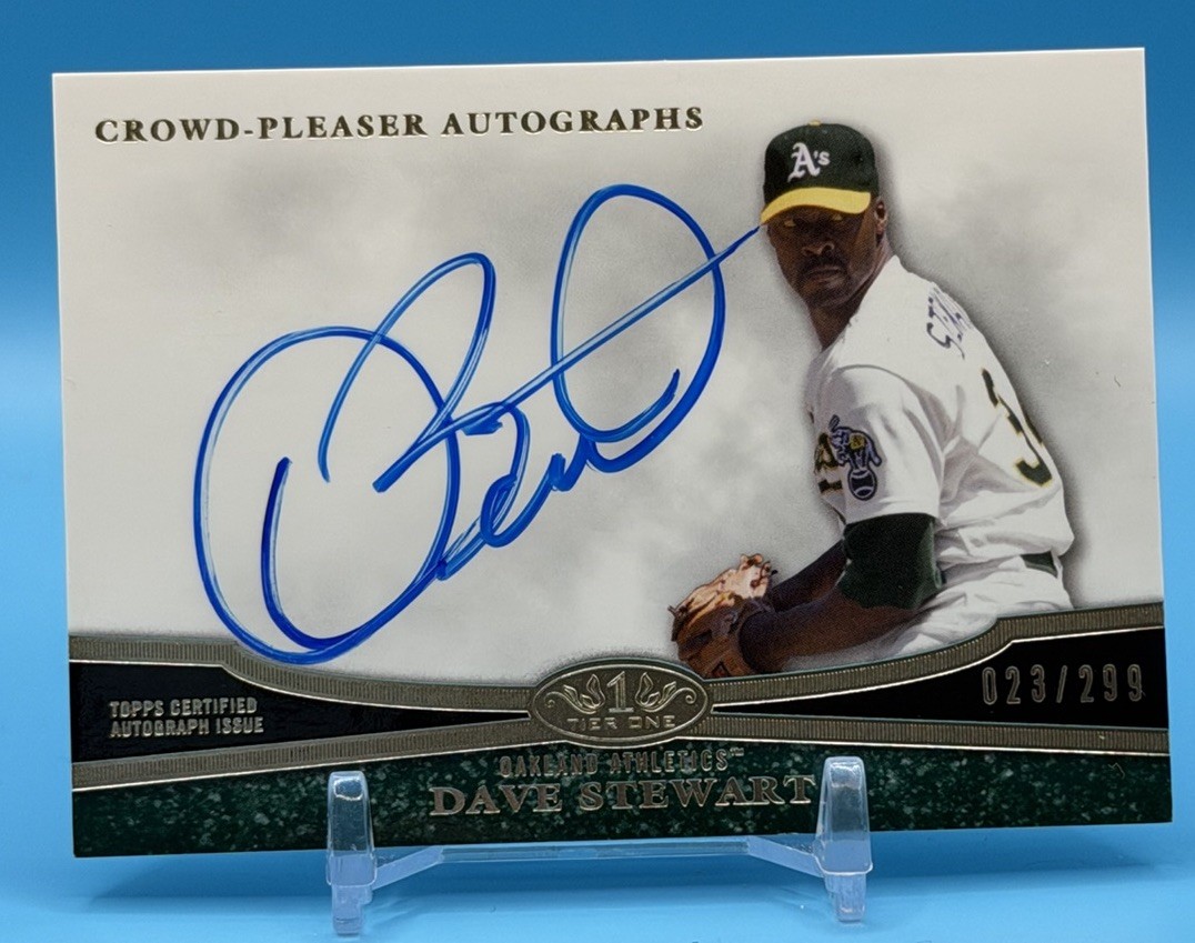 Dave Stewart 2013 Topps Tier One Crowd-Pleaser Autograph /299 #CPA-DST Auto