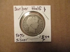 Barber Half Dollar, #130, 1899-P, FULL RIM!! NICE,  90% SILVER!!