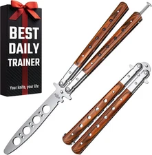 Butterfly DULL Training Knife Balisong Trainer Practice NOT Sharp Blade FreeShip