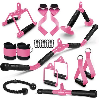 LAT Pulldown Cable Machine Attachment Set for Home Gym Workouts