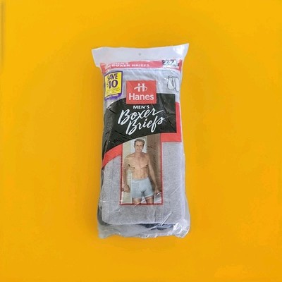 Supreme Hanes Boxer Briefs 2枚 グレー S 新品 Vintage 1998 Hanes Boxer Briefs Underwear Men's Sz 2XL Grey/black