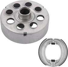 Rear Brake Drum Hub & Rear Brake Shoes, Compatible with 1988-2000 Honda TRX300 F