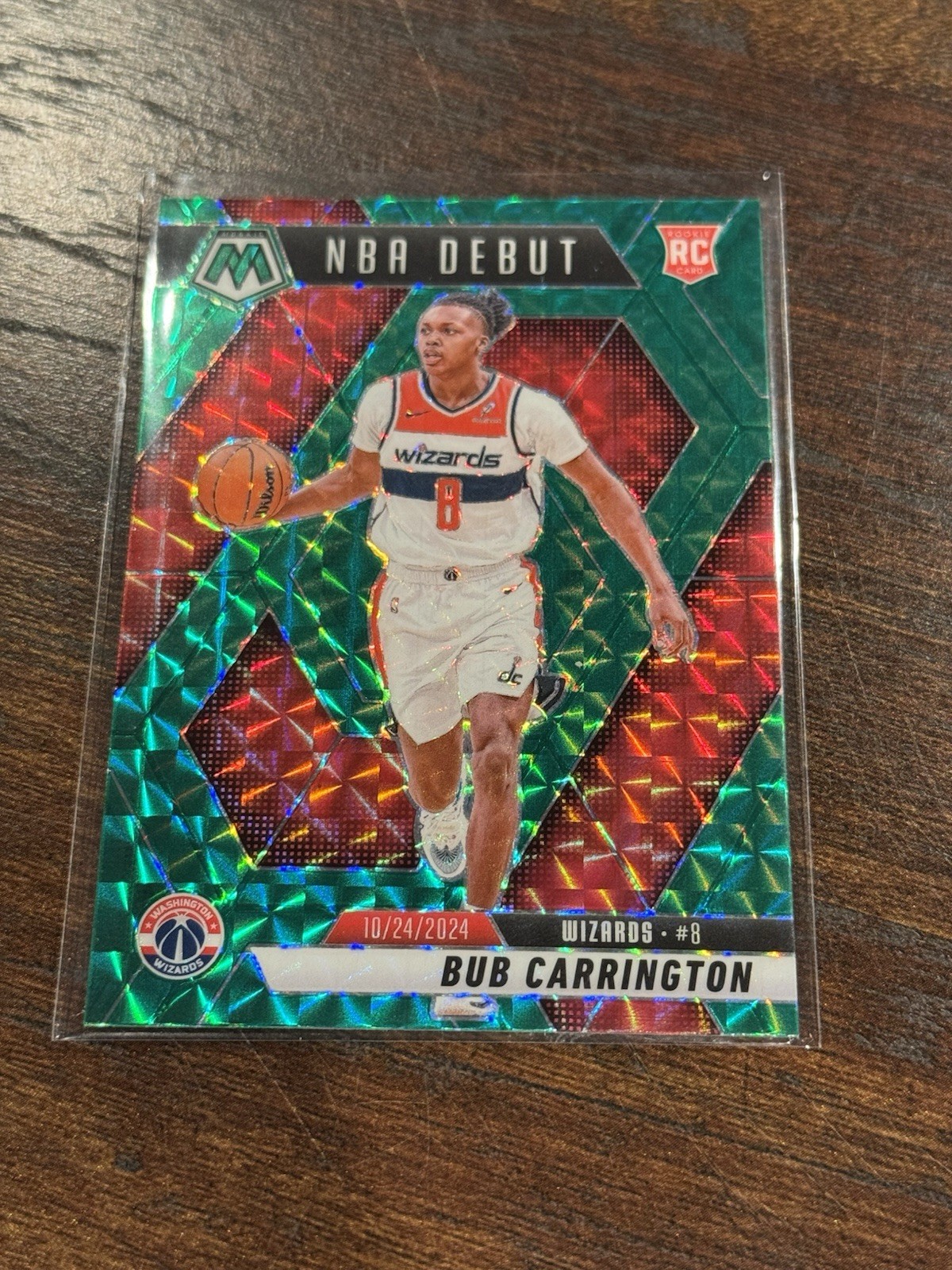 2024-25 Panini Mosaic Green Bub Carrington NBA Debut #259