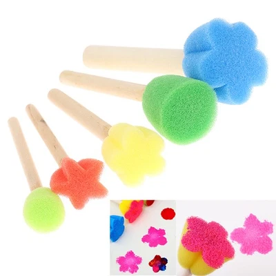 Kids Toddler Sponge Stamp Brush Kits Flower Drawing Toys for Children Paint T zc - Bild 1 von 4