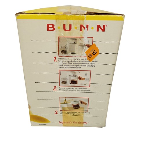 Bunn Easy Tea 3 qt caraffa in vetro per la preparazione della caraffa usata nella scatola, BET - Foto 16 di 18