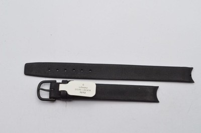 Omega Art Collection Damen Leder Armband 12Mm Dornschließe Vintage Neu Schwarz