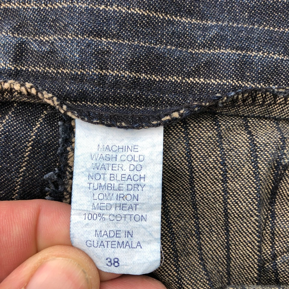 Frontier Classics Buckle Back Striped Western Pants 38x27 Dark Gray Suspender - Image 3 of 4