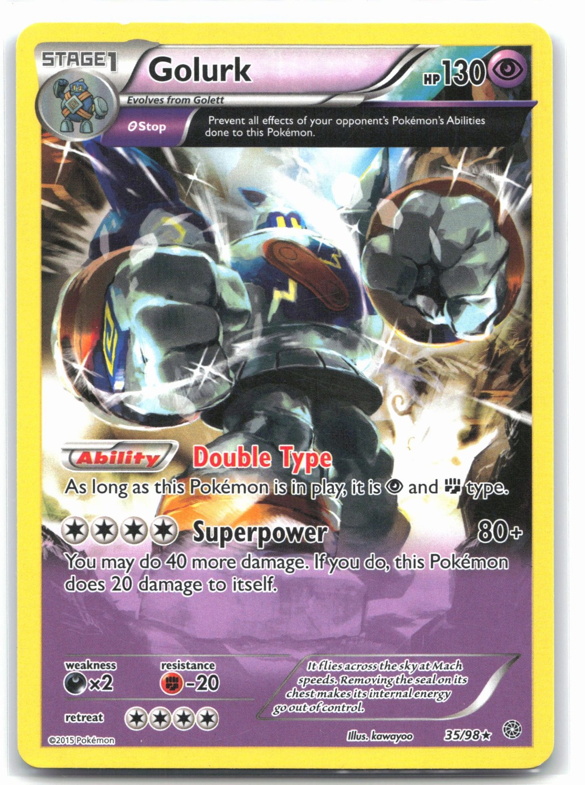Golurk (35) 35/98 XY - Ancient Origins Pokemon Rare EN Lightly Played