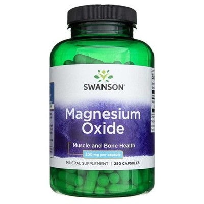 Swanson Magnesium-Oxid 200 mg, 250 Kapseln
