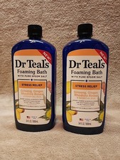 2: Dr Teal's Foaming Bath Stress Relief w Ginseng  Ginger Essential Oils 34 oz.