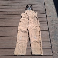 Guardians Lady Work Bib Overalls Womens Lg 14-16 Insulated Lined Duck Canvas