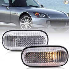 Side Marker Light for 2000-2009 S2000 S2K 2Pcs Fender Indicator Lamp Clear Lens