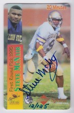 1995 Signature Rookies First Round Pick Sprint Phone Card Steve McNair Auto /125
