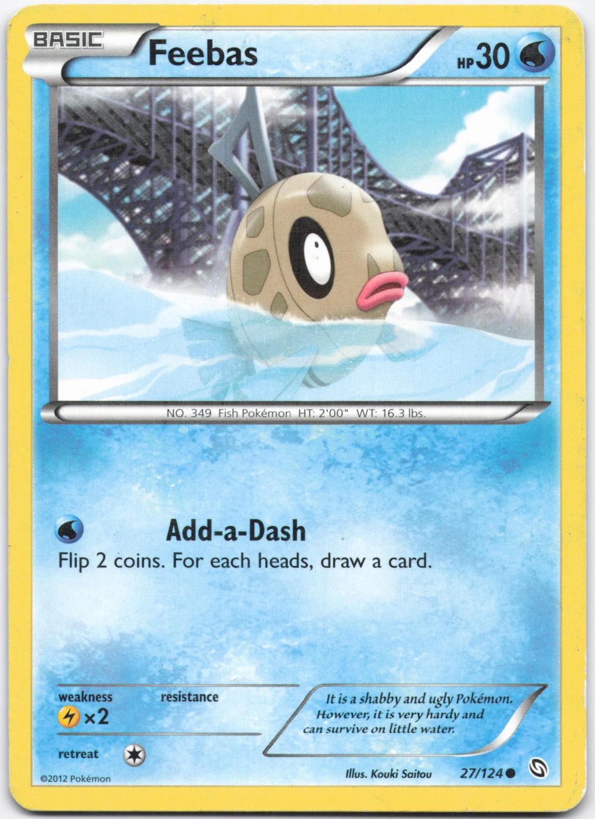 Feebas 27/124 Common Dragons Exalted Pokemon Heavily Played