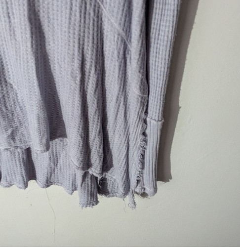 Free People We The Free Sunset Park Thermal Waffle Knit Shirt Top Women's Size S - Picture 4 of 10