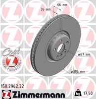 Zimmermann Bremsscheibe 150.2962.32 FüR Bmw ROLLS-ROYCE