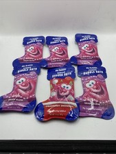 6 Mr. Bubble 1.4oz Powder Bubble Bath packs Includes 1 Strawberry  5 Grape 