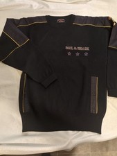 Vintage PAUL  SHARK Yachting Cardigan Sweater Medium Navy Blue Wool Blend