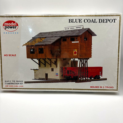 Model Power HO Blue Coal Depot No. 406 New and Sealed Kit 1:87 Scale