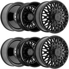 Set-6 Arena A129 Valkyrie Dually 24x8.25 8x200 -222mm Full Black Wheels 24 Set-6 Arena A129 Valkyrie Dually 24x8.25 8x200 -222mm Full Black Wheels 24