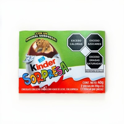1-Pack Kinder Surprise Chocolate Eggs (2pc Boxes) (20g Eggs) (Animal Kingdom)