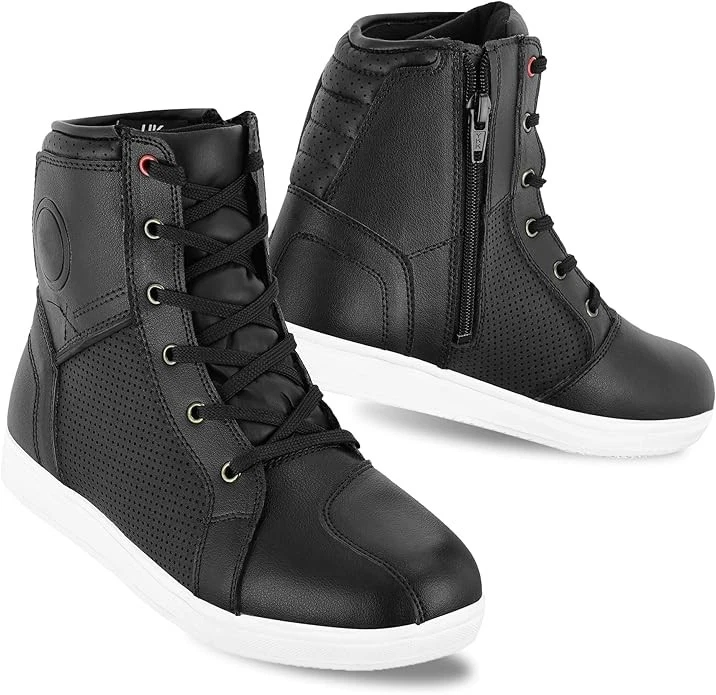 Mens Motorbike Leather Boots Short Ankle Waterproof Shoes Protective Footwear
Opens in a new window 