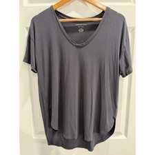 American Eagle Soft Sexy V Neck T Shirt Gray Short Sleeve Women's S