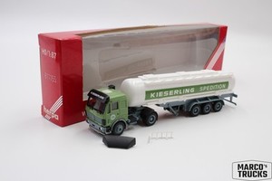 Herpa 1/87 - Camion Scania 143 M 500CV Avec Tanker Silo Alfred Gennen - Réf 186483