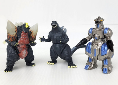 Godzilla VS SpaceGodzilla 2.5'' Mini Figure Set Bandai HG Gashapon Mogera 1994