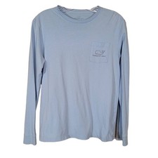Vineyard Vines Whale Pocket Tee T-Shirt Crew Neck Pullover Blue Size Youth Large