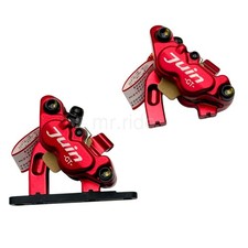 JUIN Tech GT-F 4 Pistons Flat,Road CX Bike Hydraulic Disc Brake Caliper set Red