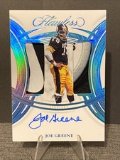 2025 Flawless Joe Greene Dual Patch Auto 1/1 Platinum Nike Swoosh-Steelmark
