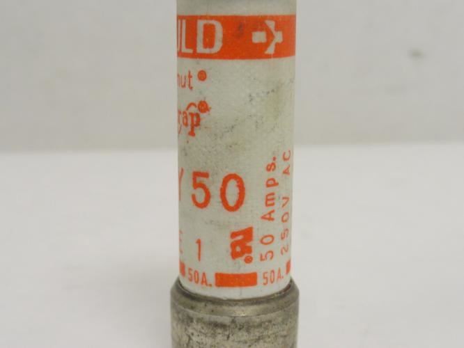 180708 Old-Stock; Gould A2Y50 Current Limiting; Ferrule Fuse 50A; 250VAC/500VDC