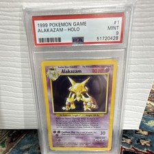 Pokémon Alakazam Holo PSA 9 1999 Game Set Vi...