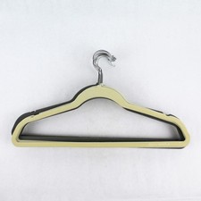 Lot of 10 Velvet Clothing Hangers Gray Beige, Standard Size 17.5"