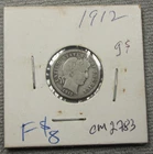 1912-p Barber Head 10c Fine +