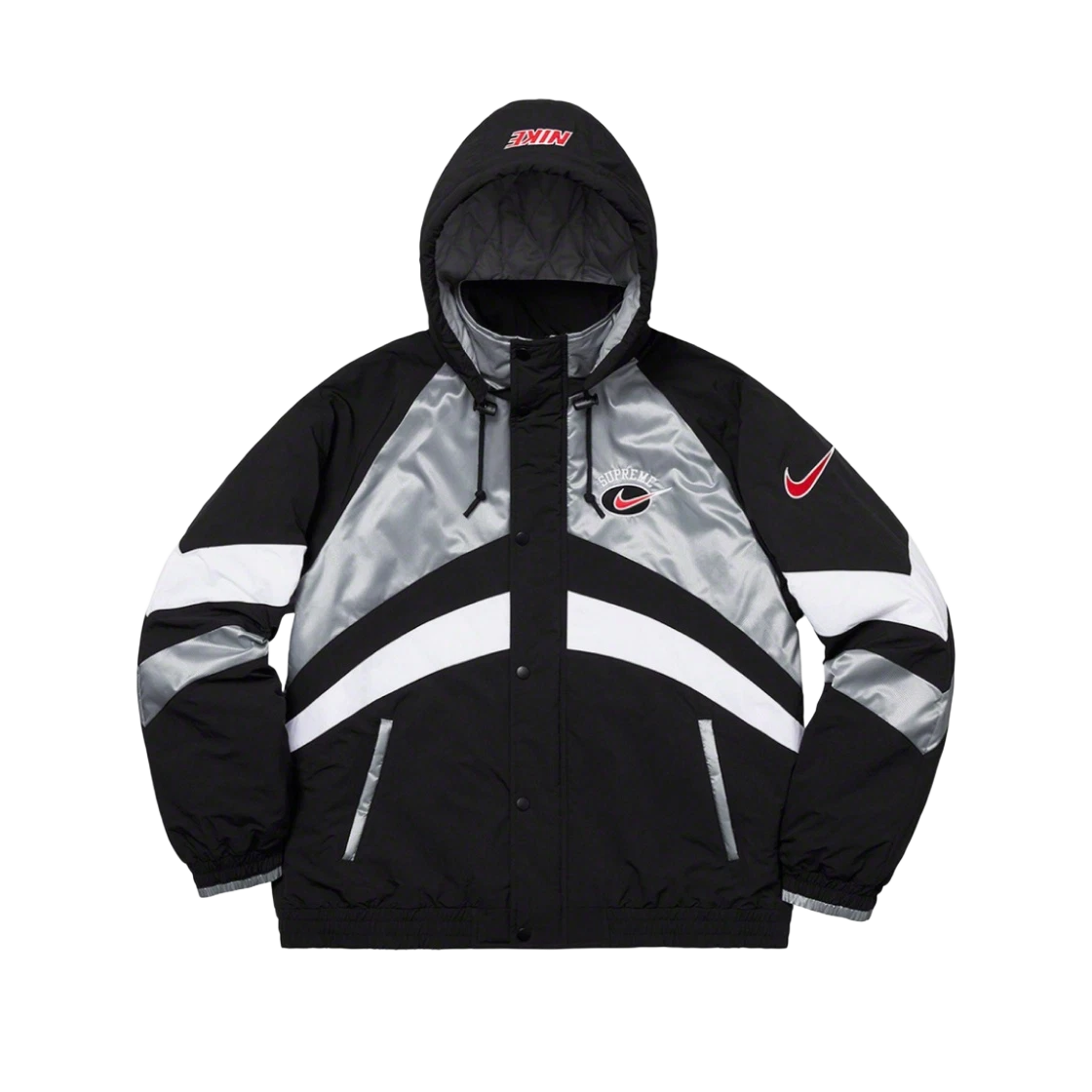 Veste de sport à capuche Supreme x Nike argent   19SS