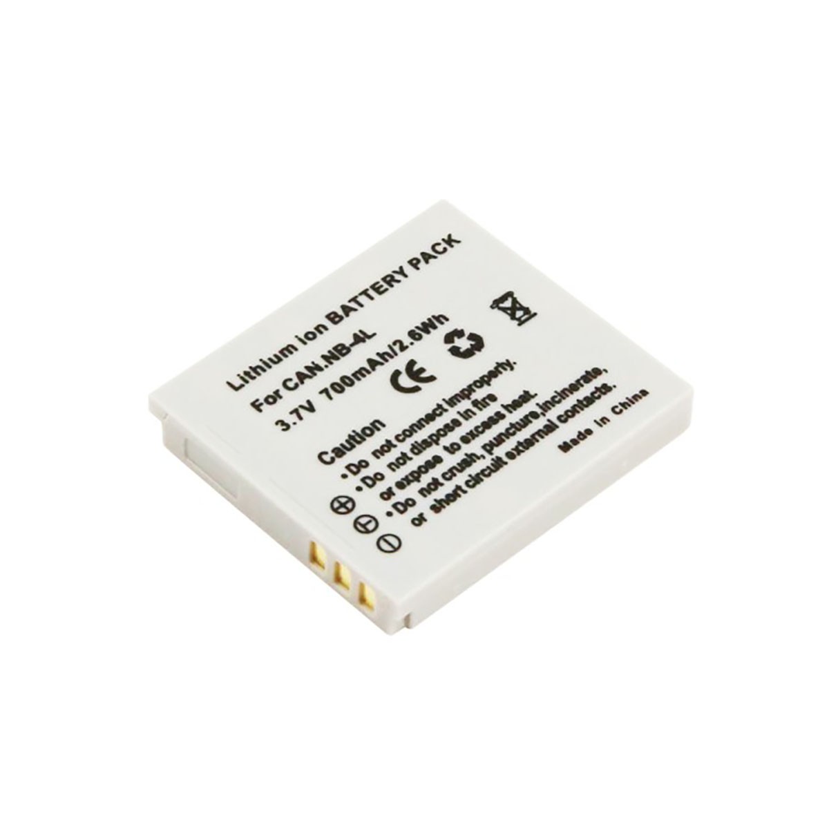 Batterie Canon IXUS 100 IS accumulateur Li-Ion 700 mAh Avizar noir