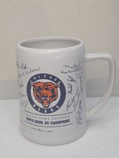 1985 Chicago Bears Signature Stein Mug Super Bowl Champions Collectors