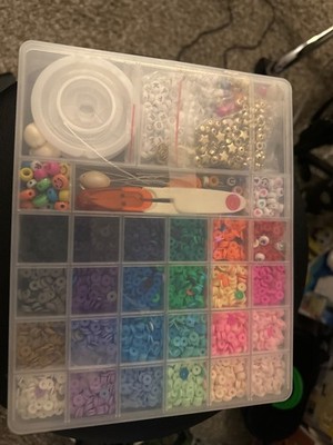 bracelet making kit colors of the rainbow with string, metal add on, etc