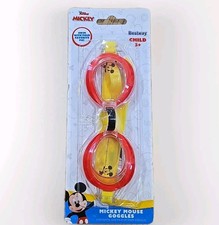 Disney Junior Mickey Mouse Goggles Child Age 3 Swim Mask Red  Yellow New