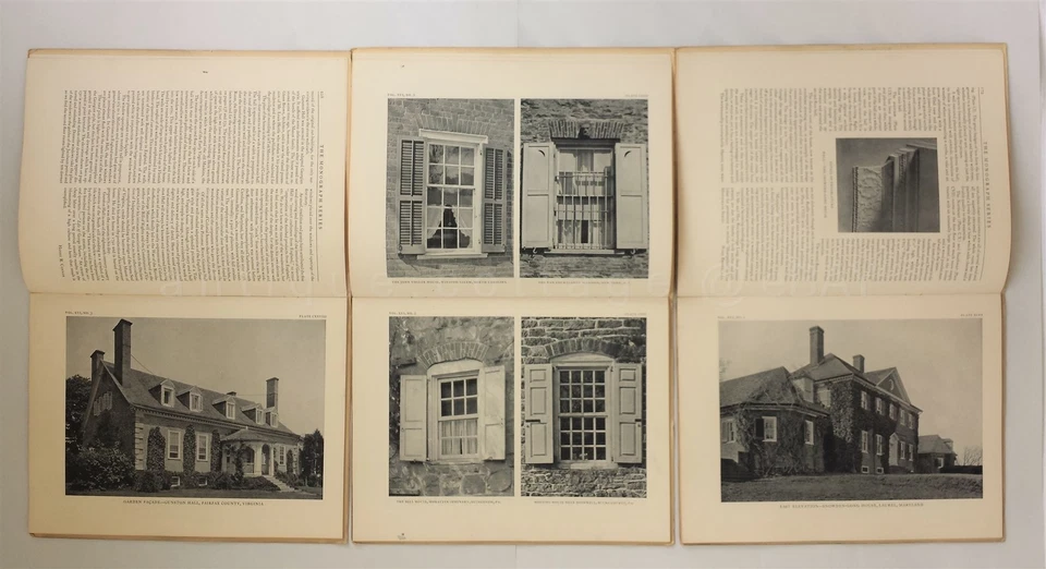 LOT 1930s antique 6pc MONOGRAPH SERIES xvi MONTPELIER SNOWDEN-LONG LLOYDS TALBOT - Image 4 of 4