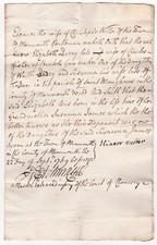 1769 Monmouth & Bristol Georgian Court of Chancery Manuscript Family Name Barry